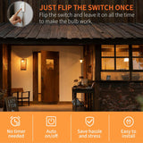 Jaspertronics™ Dusk to Dawn Outdoor Sensor A19 LED Edison Bulbs, 7W (60W Eqv.), 800LM,Vintage Filament E26 Base, Auto On/Off Photocell Automatic for Energy-Efficient Outdoor Lighting, 2700K Soft White, 4 Pack