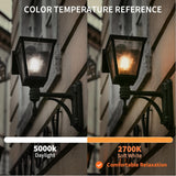 Jaspertronics™ Dusk to Dawn Outdoor Sensor A19 LED Edison Bulbs, 7W (60W Eqv.), 800LM,Vintage Filament E26 Base, Auto On/Off Photocell Automatic for Energy-Efficient Outdoor Lighting, 2700K Soft White, 4 Pack
