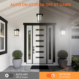 Jaspertronics™ Dusk to Dawn Outdoor Sensor A19 LED Edison Bulbs, 7W (60W Eqv.), 800LM,Vintage Filament E26 Base, Auto On/Off Photocell Automatic for Energy-Efficient Outdoor Lighting, 5000K Daylight, 4 Pack
