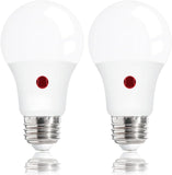 Jaspertronics™ Dusk to Dawn Outdoor Sensor A19 LED Edison Bulbs, 9W (60W Eqv.), 800LM,Vintage Filament E26 Base, Auto On/Off Photocell Automatic for Energy-Efficient Outdoor Lighting, 2700K Daylight, 2 Pack