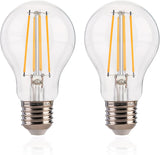 Jaspertronics™ Dusk to Dawn Outdoor Sensor A19 LED Edison Bulbs, 9W (60W Eqv.), 800LM,Vintage Filament E26 Base, Auto On/Off Photocell Automatic for Energy-Efficient Outdoor Lighting, 2700K Daylight, 2 Pack