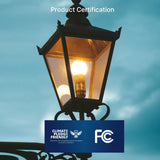 Jaspertronics™ Dusk to Dawn Outdoor Sensor A19 LED Edison Bulbs, 9W (60W Eqv.), 800LM,Vintage Filament E26 Base, Auto On/Off Photocell Automatic for Energy-Efficient Outdoor Lighting, 2700K Daylight, 2 Pack