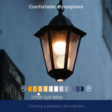 Jaspertronics™ Dusk to Dawn Outdoor Sensor A19 LED Edison Bulbs, 9W (60W Eqv.), 800LM,Vintage Filament E26 Base, Auto On/Off Photocell Automatic for Energy-Efficient Outdoor Lighting, 2700K Daylight, 2 Pack