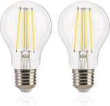 Jaspertronics™ Dusk to Dawn Outdoor Sensor A19 LED Edison Bulbs, 9W (60W Eqv.), 800LM,Vintage Filament E26 Base, Auto On/Off Photocell Automatic for Energy-Efficient Outdoor Lighting, 5000K Daylight, 2 Pack