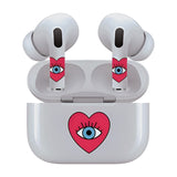 AirSkins - Stylish & Durable Decals for AirPods Pro & Pro 2, Evil Eye Heart Design Earbuds & Case Skin, Scratch-Resistant, Precision Fit, Wireless Charging Friendly, Easy Application - 58 Designs Available