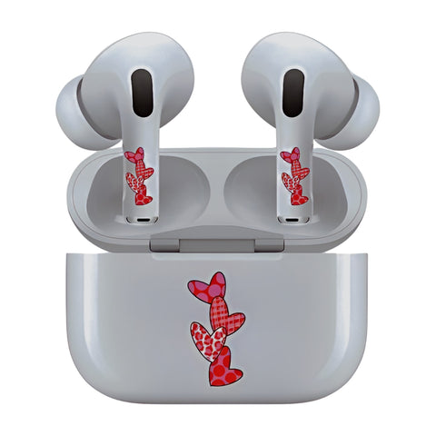 AirSkins - Stylish & Durable Decals for AirPods Pro & Pro 2, Hearts Design Earbuds & Case Skin, Scratch-Resistant, Precision Fit, Wireless Charging Friendly, Easy Application - 58 Designs Available