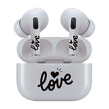 AirSkins - Stylish & Durable Decals for AirPods 3, Love In Cursive Design Earbuds & Case Skin, Scratch-Resistant, Precision Fit, Wireless Charging Friendly, Easy Application - 58 Designs Available