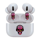 AirSkins - Stylish & Durable Decals for AirPods 3, Pink Rocker Skull Design Earbuds & Case Skin, Scratch-Resistant, Precision Fit, Wireless Charging Friendly, Easy Application - 58 Designs Available