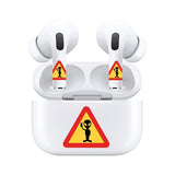 AirSkins - Stylish & Durable Decals for AirPods Pro & Pro 2, Alien Caution Design Earbuds & Case Skin, Scratch-Resistant, Precision Fit, Wireless Charging Friendly, Easy Application - 58 Designs Available