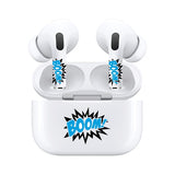 AirSkins - Stylish & Durable Decals for AirPods Pro & Pro 2, Boom In Blue Design Earbuds & Case Skin, Scratch-Resistant, Precision Fit, Wireless Charging Friendly, Easy Application - 58 Designs Available