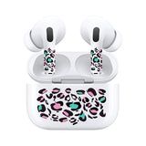 AirSkins - Stylish & Durable Decals for AirPods 3, Colorful Leopard Print Design Earbuds & Case Skin, Scratch-Resistant, Precision Fit, Wireless Charging Friendly, Easy Application - 58 Designs Available