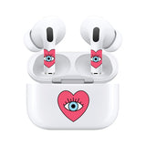 AirSkins - Stylish & Durable Decals for AirPods Pro & Pro 2, Evil Eye Heart Design Earbuds & Case Skin, Scratch-Resistant, Precision Fit, Wireless Charging Friendly, Easy Application - 58 Designs Available