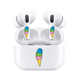 AirSkins - Stylish & Durable Decals for AirPods 4, Ice Cream Cone Design Earbuds & Case Skin, Scratch-Resistant, Precision Fit, Wireless Charging Friendly, Easy Application - 58 Designs Available