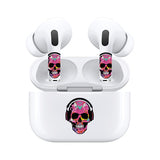 AirSkins - Stylish & Durable Decals for AirPods 3, Pink Rocker Skull Design Earbuds & Case Skin, Scratch-Resistant, Precision Fit, Wireless Charging Friendly, Easy Application - 58 Designs Available