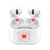 AirSkins - Stylish & Durable Decals for AirPods Pro & Pro 2, Red Hearts Design Earbuds & Case Skin, Scratch-Resistant, Precision Fit, Wireless Charging Friendly, Easy Application - 58 Designs Available