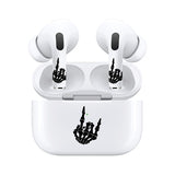 AirSkins - Stylish & Durable Decals for AirPods 3, Rock On Skeleton Hand Design Earbuds & Case Skin, Scratch-Resistant, Precision Fit, Wireless Charging Friendly, Easy Application - 58 Designs Available