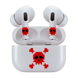 AirSkins - Stylish & Durable Decals for AirPods 3, Red Skull Design Earbuds & Case Skin, Scratch-Resistant, Precision Fit, Wireless Charging Friendly, Easy Application - 58 Designs Available