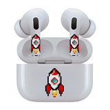 AirSkins - Stylish & Durable Decals for AirPods 4, Rocket Design Earbuds & Case Skin, Scratch-Resistant, Precision Fit, Wireless Charging Friendly, Easy Application - 58 Designs Available