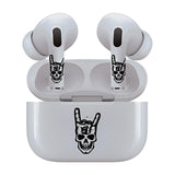 AirSkins - Stylish & Durable Decals for AirPods Pro & Pro 2, Rock On Skull Design Earbuds & Case Skin, Scratch-Resistant, Precision Fit, Wireless Charging Friendly, Easy Application - 58 Designs Available