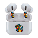 AirSkins - Stylish & Durable Decals for AirPods Pro & Pro 2, Rubix Cube Design Earbuds & Case Skin, Scratch-Resistant, Precision Fit, Wireless Charging Friendly, Easy Application - 58 Designs Available