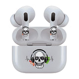 AirSkins - Stylish & Durable Decals for AirPods Pro & Pro 2, Skeleton With Headphone Design Earbuds & Case Skin, Scratch-Resistant, Precision Fit, Wireless Charging Friendly, Easy Application - 58 Designs Available