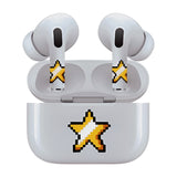 AirSkins - Stylish & Durable Decals for AirPods Pro & Pro 2, Star Design Earbuds & Case Skin, Scratch-Resistant, Precision Fit, Wireless Charging Friendly, Easy Application - 58 Designs Available