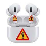 AirSkins - Stylish & Durable Decals for AirPods Pro & Pro 2, Alien Caution Design Earbuds & Case Skin, Scratch-Resistant, Precision Fit, Wireless Charging Friendly, Easy Application - 58 Designs Available