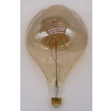 Jaspertronics A165S Oversized Vintage LED Edison Bulb, Amber Decorative E26 Dimmable 7W, 560 Lumens, Warm White 2200K, 1 Pack