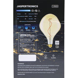 Jaspertronics A165S Oversized Vintage LED Edison Bulb, Amber Decorative E26 Dimmable 7W, 560 Lumens, Warm White 2200K, 1 Pack