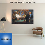 Callin' The Red - Democratic Presidents Playing Pool by Andy Thomas - Canvas Giclee Limited Edition SN2011 - 20 x 30