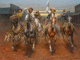 Charge of the Bar T Brigade by Andy Thomas - Canvas Open Edition - 12 x 16