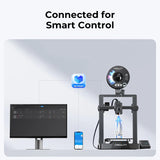 Creality Ender-3 V3 KE 1001020517 FDM 3D Printer | 220x220x240mm Build, 500mm/s Max Speed, 8000mm/s² Accel, Auto Leveling, Sprite Direct Drive, 300°C Hotend, PEI Plate, WiFi LAN Cloud Printing, USB Drive, 4.3" Touch Screen, Runout Sensor