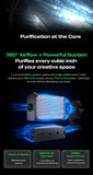 Creality Air Purifier FDM Version 4008030110 | 3D Printer Air Filtration System with HEPA + Activated Carbon Filter, 250m³/h Airflow, 360° Purification, PM2.5 Display, Smart Touch Control, 1000-Hour Filter Life