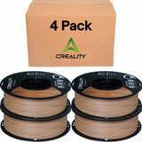 Creality 1.75mm PLA Wood Filament 4 Pack of 1KG Spools, Premium CR-Wood, Exquisite Wood Texture, Smooth Feeding, Stable Printing, Low Shrinkage, Eco-Friendly, Compatible with FDM 3D Printers
