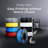 Creality Ender PLA+ Filament Blue 4 Pack of 1KG Spools, 1.75mm Diameter, Compatible with 99% FDM 3D Printers, Strong Toughness, Clog-Free, Vacuum Packaged, High Precision, Eco-Friendly