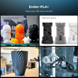 Creality Ender PLA+ Filament White, 1KG Spool (2.2lbs), 1.75mm Diameter, Compatible with 99% FDM 3D Printers, Strong Toughness, Clog-Free, Vacuum Packaged, High Precision, Eco-Friendly