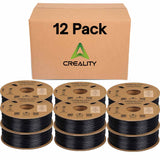 Creality Hyper 1.75mm ABS Filament 12 Pack for High Speed 3D Printer - 1kg/2.2lbs per Spool - Black