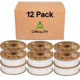Creality Hyper 1.75mm ABS Filament 12 Pack for High Speed 3D Printer - 1kg/2.2lbs per Spool - White