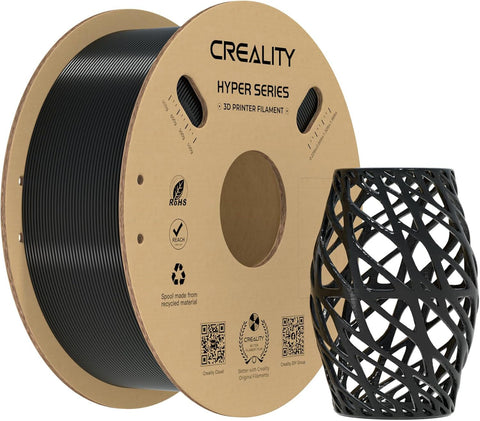 Creality Black PETG Filament 1.75mm - High-Speed 3D Printer Filament for K1 Max, 30-600mm/s Printing, 1kg/2.2lbs Spool, Hyper PETG with Dimensional Accuracy +/- 0.03mm