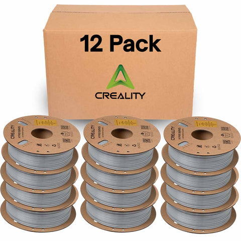 Creality Gray PETG Filament 12 Pack 1.75mm - High-Speed 3D Printer Filament, 30-600mm/s Printing, 1kg/2.2lbs Spool, Hyper PETG with Dimensional Accuracy +/- 0.03mm