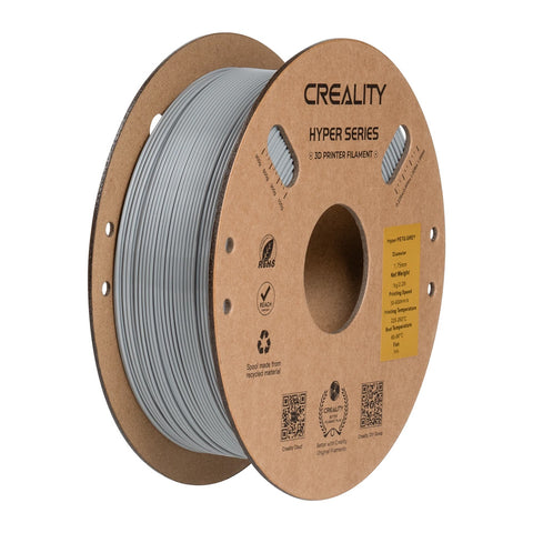 Creality Gray PETG Filament 1.75mm - High-Speed 3D Printer Filament, 30-600mm/s Printing, 1kg/2.2lbs Spool, Hyper PETG with Dimensional Accuracy +/- 0.03mm
