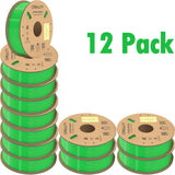 Creality Green PETG Filament 12 Pack 1.75mm - High-Speed 3D Printer Filament for K1 Max, 30-600mm/s Printing, 1kg/2.2lbs Spool, Hyper PETG with Dimensional Accuracy +/- 0.03mm