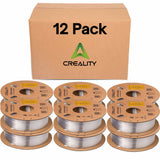 Creality Transparent PETG Filament 12 Pack 1.75mm - High-Speed 3D Printer Filament for K1 Max, 30-600mm/s Printing, 1kg/2.2lbs Spool, Hyper PETG with Dimensional Accuracy +/- 0.03mm