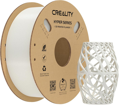 Creality White PETG Filament 1.75mm - High-Speed 3D Printer Filament for K1 Max, 30-600mm/s Printing, 1kg/2.2lbs Spool, Hyper PETG with Dimensional Accuracy +/- 0.03mm