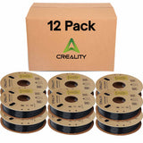 Creality Hyper PLA 3D Printer Filament 12 Pack - 1.75mm, 1kg Spool, Up to 600mm/s High-Speed Printing, +/-0.03mm Accuracy, Compatible with Creality K1 Max Ender-5 S1, Anycubic, Prusa, Bambu, Black