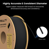 Creality Hyper PLA 3D Printer Filament 12 Pack - 1.75mm, 1kg Spool, Up to 600mm/s High-Speed Printing, +/-0.03mm Accuracy, Compatible with Creality K1 Max Ender-5 S1, Anycubic, Prusa, Bambu, Black