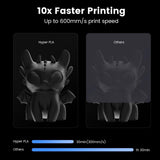 Creality Hyper PLA 3D Printer Filament 4 Pack - 1.75mm, 1kg Spool, Up to 600mm/s High-Speed Printing, +/-0.03mm Accuracy, Compatible with Creality K1 Max Ender-5 S1, Anycubic, Prusa, Bambu, Black