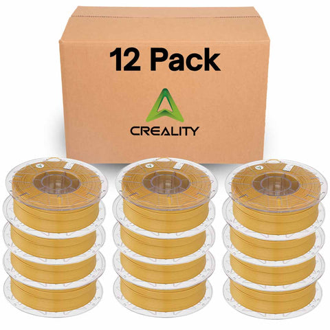 Creality Hyper PLA RFID Gold Filament 12 Pack 1.75mm 1kg High-Speed 600mm/s - 3301010459