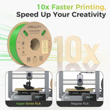 Creality Hyper PLA 3D Printer Filament 12 Pack - 1.75mm, 1kg Spool, Up to 600mm/s High-Speed Printing, +/-0.03mm Accuracy, Compatible with Creality K1 Max Ender-5 S1, Anycubic, Prusa, Bambu, Green