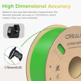 Creality Hyper PLA 3D Printer Filament 12 Pack - 1.75mm, 1kg Spool, Up to 600mm/s High-Speed Printing, +/-0.03mm Accuracy, Compatible with Creality K1 Max Ender-5 S1, Anycubic, Prusa, Bambu, Green